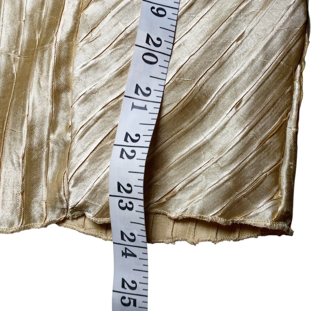 Cato Gold Pleated Women's Blouse - Picture 13 of 14